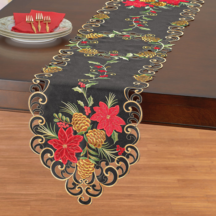 The Holiday Aisle® Museville Floral Oval Table Runner Wayfair